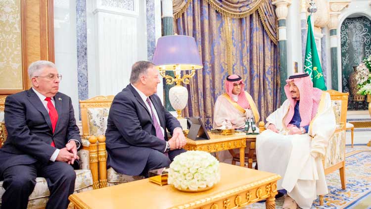 ഇ​റാ​നെ​തി​രാ​യ പ്ര​തി​രോ​ധം ശ​ക്ത​മാ​ക്ക​ൽ : അമേരിക്കൻ സ്​​റ്റേ​റ്റ് സെ​ക്ര​ട്ട​റി  മൈ​ക് പോം​പി​യോ റി​യാ​ദി​ല്‍