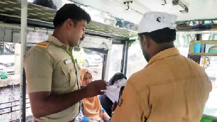 ടി​ക്ക​റ്റ് ന​ൽ​കി​യി​ല്ല; 80 സ്വകാര്യ ബ​സു​ക​ൾ​ക്കെ​തി​രെ ന​ട​പ​ടി