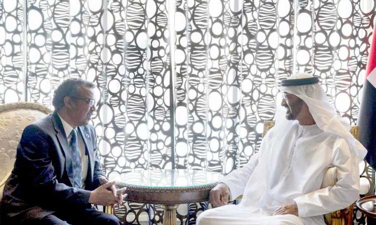 മു​ഹ​മ്മ​ദ് ബി​ൻ സാ​യി​ദ് ഡബ്ല്യു.എച്ച്​.ഒ ഡ​യ​റ​ക്ട​ർ ജ​ന​റ​ലു​മാ​യി ച​ർ​ച്ച ന​ട​ത്തി