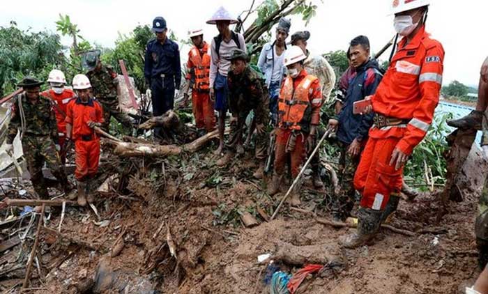 മ്യാൻമറിൽ ഉരുൾപൊട്ടി 22 മരണം