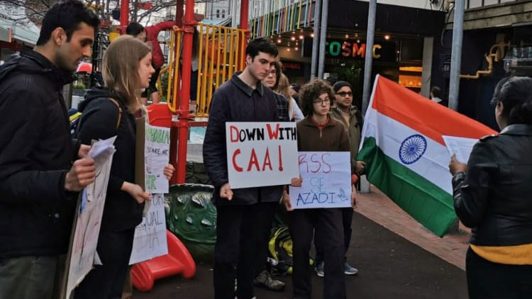 പ്രതി​ഷേധങ്ങൾ അവസാനിക്കുന്നില്ല; പൗരത്വ നിയമഭേദഗതിക്കെതിരെ ന്യൂസിലാൻഡിൽ​ സമരസംഗമം