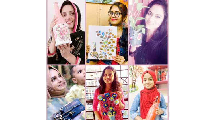 കോ​വി​ഡ് കാ​ല​ത്തെ ക​ര​കൗ​ശ​ല നി​ർ​മാ​ണം: വീ​ട്ട​മ്മ​മാ​രു​ടെ ക​ര​വി​രു​തി​ൽ പി​റ​ന്ന​ത് വി​സ്മ​യ​ക്കാ​ഴ്ച​ക​ൾ