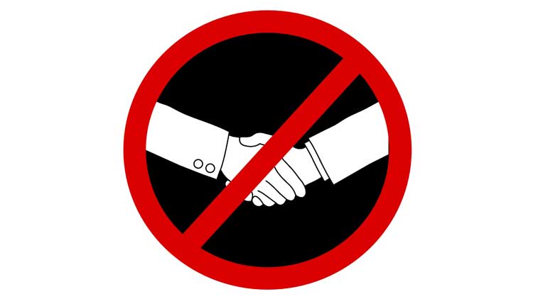 വീ​ട്ടി​ലും കൂ​ട്ടു​കൂ​ടേ​ണ്ട,  കൈ​കൊ​ടു​ക്കേ​ണ്ട