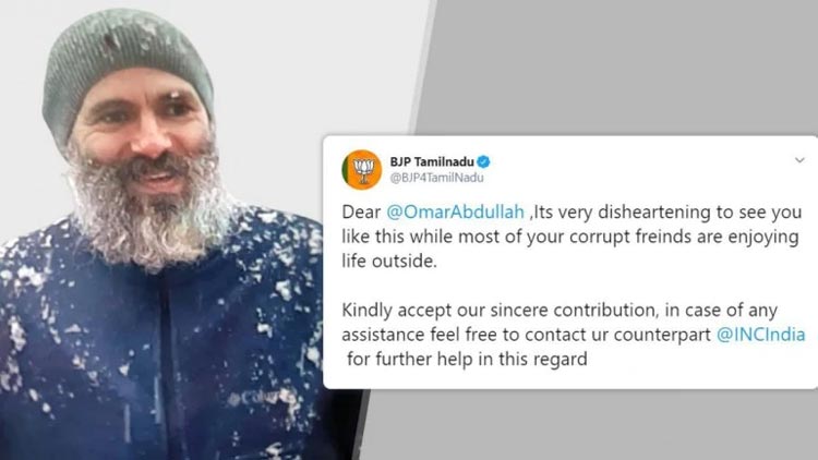 സമ്മാനമായി റേസർ; ഉമർ അബ്​ദുല്ലയെ പരിഹസിച്ച്​ തമിഴ്​നാട്​ ബി.ജെ.പി