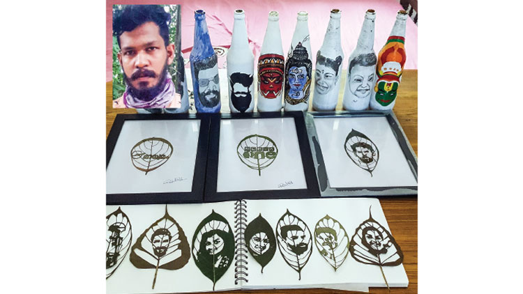 രാഹുല്‍ രാജിന്​ പ്ലാവിലയും കാൻവാസ്