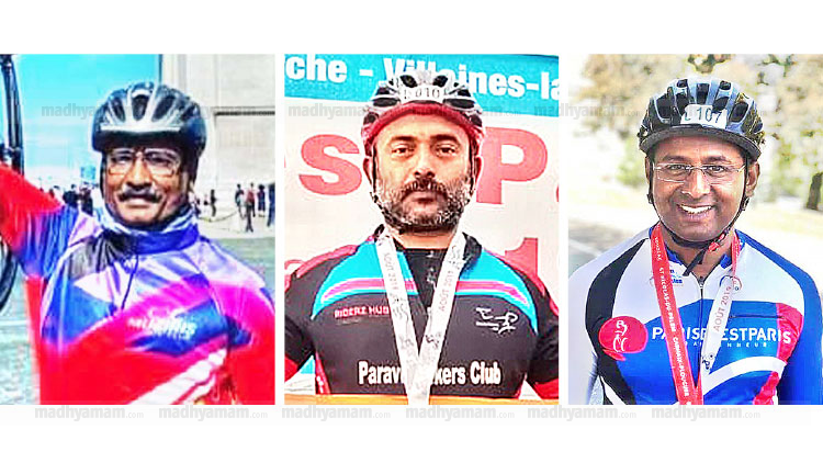 സൈക്ലിങ്​ മാരത്തൺ: പാരീസിൽ മലയാളിത്തിളക്കം