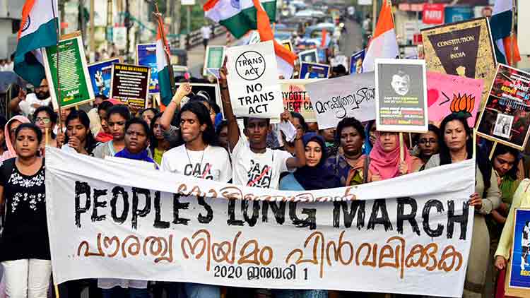 പൗരത്വ നിയമത്തിനെതിരെ കോഴിക്കോട്ട് പീപ്പിൾസ് ലോങ് മാർച്ച്