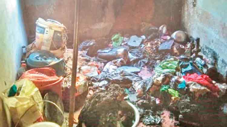 അ​ഗ്നി​ബാ​ധ: വീ​ട്ടു​പ​ക​ര​ണ​ങ്ങ​ൾ  ഉ​ൾ​െ​പ്പ​ടെ ക​ത്തി​ന​ശി​ച്ചു