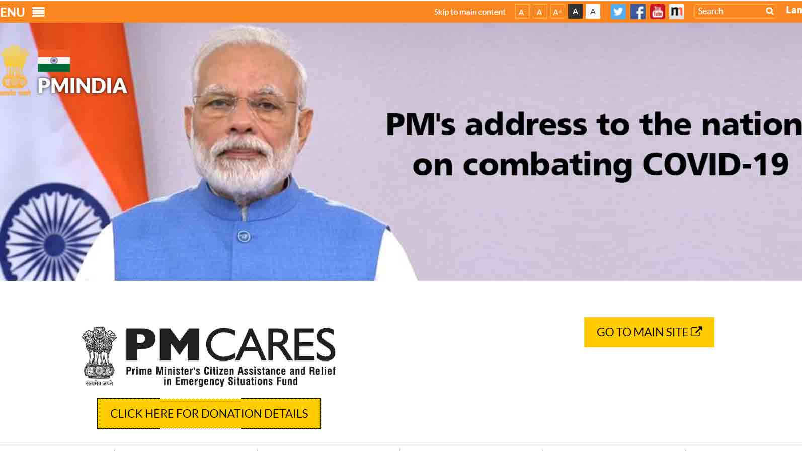 പി.എം -കെയേഴ്സിലേക്ക് കോടികൾ; പ്രധാനമന്ത്രിയുടെ ദുരിതാശ്വാസ നിധി എന്തിനെന്ന് ചോദ്യമുയരുന്നു