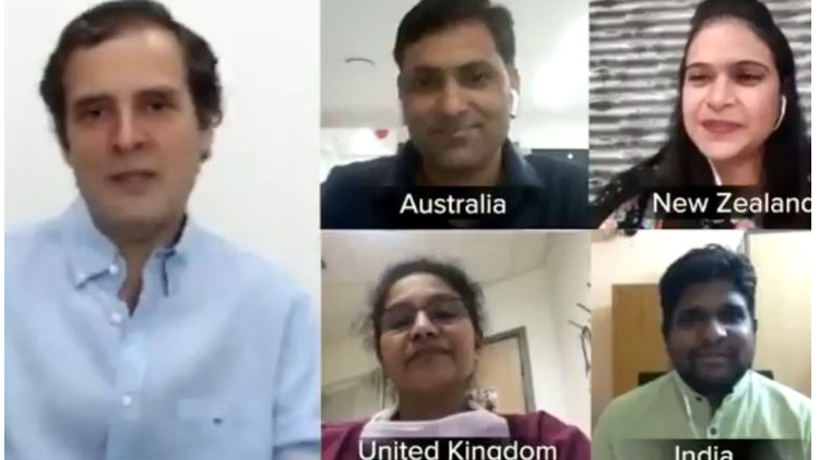 വിവിധ രാജ്യങ്ങളിലുള്ള ഇന്ത്യൻ നഴ്​സുമാരുമായി രാഹുലിൻെറ കൂടിക്കാഴ്​ച