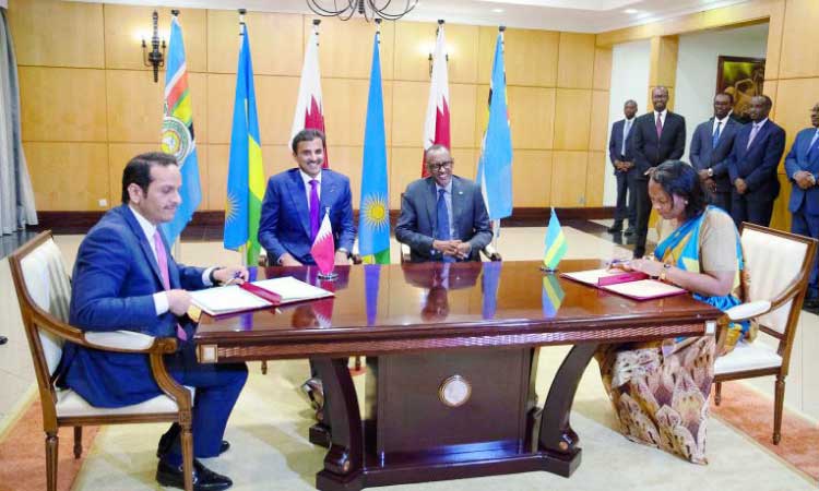 ഖ​​ത്ത​​റും റു​​വാ​​ണ്ട​​യും സ​​ഹ​​ക​​ര​​ണ ക​​രാ​​റു​​ക​​ളി​​ൽ ഒ​​പ്പു​​വെ​​ച്ചു