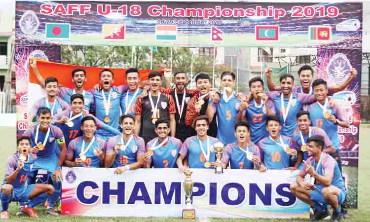 സാഫ്​ അണ്ടർ 18 ഫുട്​ബാൾ: ഇന്ത്യ ചാമ്പ്യന്മാർ