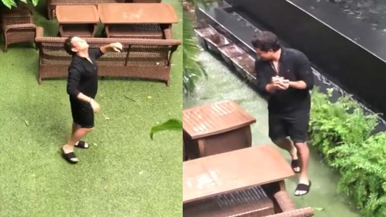 ‘ഡം ഡം ഡീഗ ഡീഗ, മോസം ഭീഗ ഭീഗ....’; മഴ നനഞ്ഞ്​ സചിൻ -Video