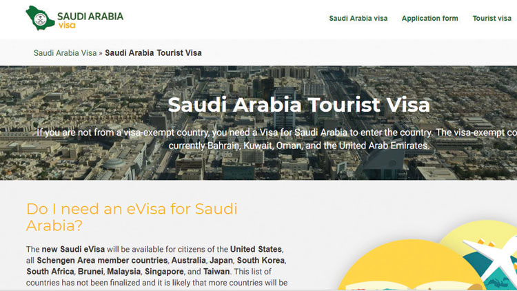 സൗദി ടൂറിസം ഇ -വിസക്ക്​ ആവശ്യക്കാരേറെ; ഒാൺലൈനിൽ അപേക്ഷാപ്രളയം