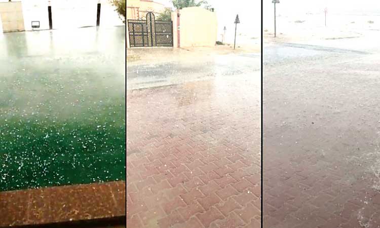 ഷ​ഹാ​നി​യ ഭാ​ഗ​ങ്ങ​ളി​ൽ മഴയും ആലിപ്പഴവർഷവും