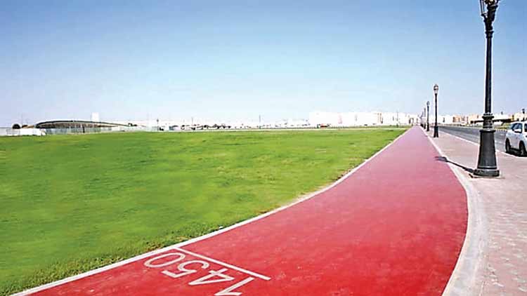 മുവൈലയിൽ റബ​ൈറസ്​ഡ്​ നടപ്പാത പൂർത്തിയായി