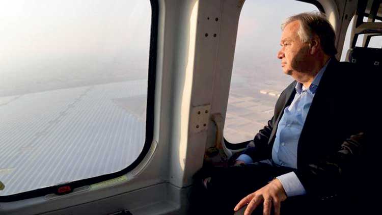 അ​ബൂ​ദ​ബി​യി​ലെ നൂ​ർ സൗ​രോ​ർ​ജ നി​ല​യം യു.​എ​ൻ. സെ​ക്ര​ട്ട​റി ജ​ന​റ​ൽ വീ​ക്ഷി​ച്ചു