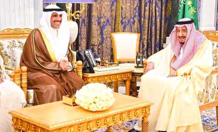 കു​വൈ​ത്ത്​ സ്​​പീ​ക്ക​ർ സ​ൽ​മാ​ൻ  രാ​ജാ​വു​മാ​യി കൂ​ടി​ക്കാ​ഴ്ച ന​ട​ത്തി