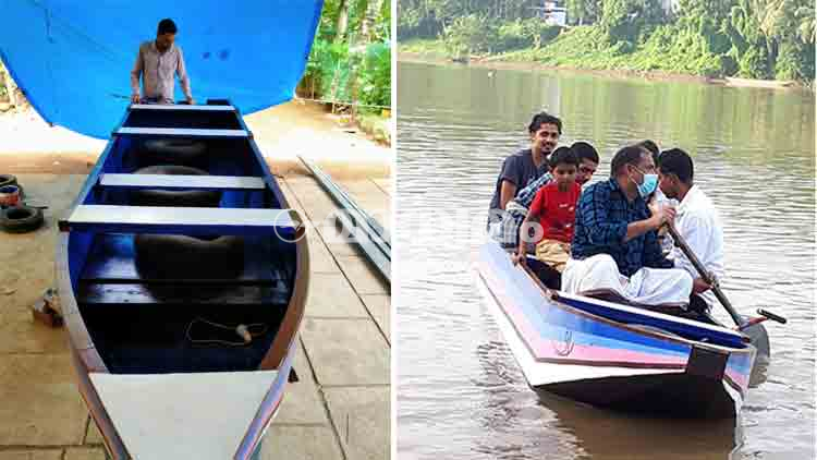 പ്രളയം ഭയക്കേണ്ട; ഷരീഫി​െൻറ ‘ബുറാഖ്’ സ്പീഡ് ബോട്ട് ഒരുങ്ങി 