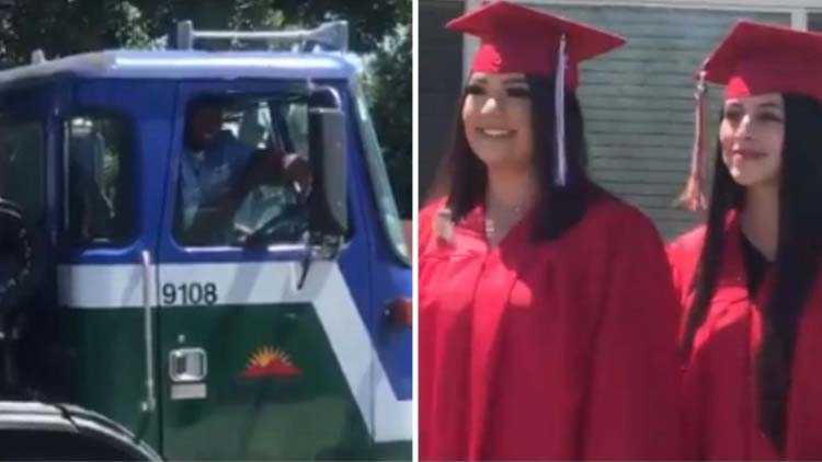 ബിരുദദാന ദിനം പെൺകുട്ടികൾക്കായി നടുറോഡിൽ ഗാനമാലപിച്ച്​ ട്രക്ക്​ ഡ്രൈവർ; വൈറലായി വിഡിയോ