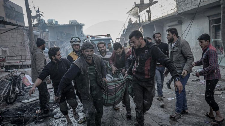 സിറിയയിൽ വിമതർക്കു നേരെ വ്യോമാക്രമണം; 18 മരണം