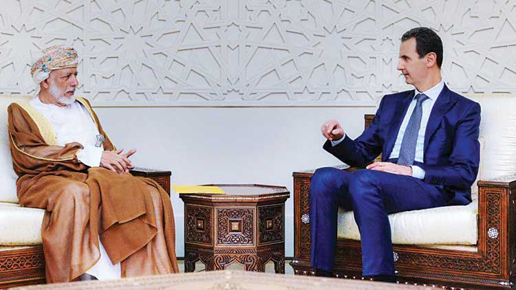 ഒ​മാ​ൻ വി​ദേ​ശ​കാ​ര്യ മ​ന്ത്രി സി​റി​യ​യി​ൽ