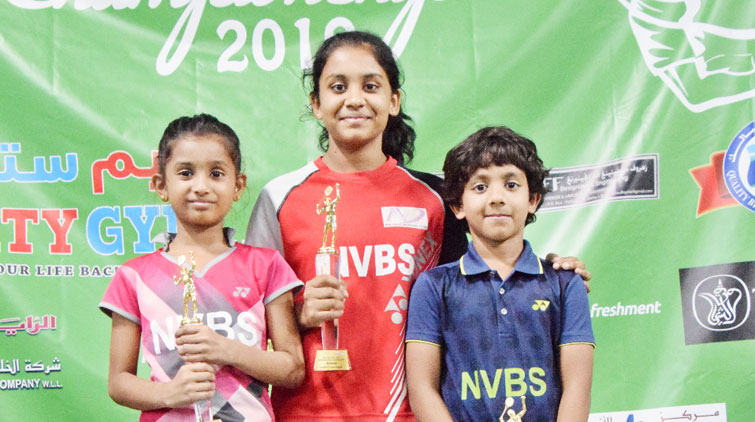 ട്രാ​ക്​​സി​റ്റി ജിം ബാ​ഡ്​​മി​ൻ​റ​ൺ ടൂ​ർ​ണ​മെൻറ്: എ​ൻ.​വി.​ബി.​എ​സി​ലെ സ​ഞ്​​ജ​ന,  ആ​ഡ്​​​ലി​ൻ, മാ​ഷ​ൽ ജേ​താ​ക്ക​ൾ