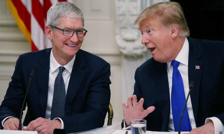 ആപിൾ വൻതുക യു.എസിൽ ചെലവഴിക്കുന്നു-ട്രംപ്​