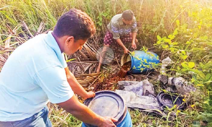 525 ലിറ്റർ വാഷും വാറ്റുപകരണങ്ങളും പിടിച്ചു