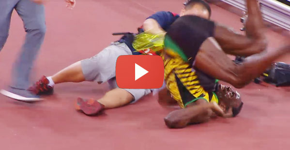 ഒടുവില്‍ ബോള്‍ട്ടിനെ വീഴ്ത്തിയത് ക്യാമറമാന്‍