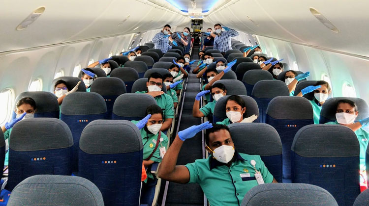 ആദ്യ ഇന്ത്യൻ മെഡിക്കൽ സംഘം യു.എ.ഇയിലേക്ക്​ തിരിച്ചു