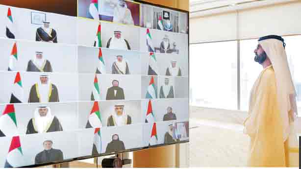 വെർച്വൽ സത്യപ്രതിജ്ഞയുമായി യു.എ.ഇ മന്ത്രിമാർ വെർച്വൽ സത്യപ്രതിജ്ഞയുമായി യു.എ.ഇ മന്ത്രിമാർ