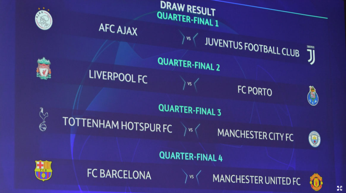 Champions League quarter-final and semi-final draws