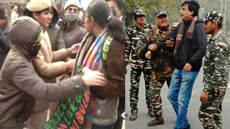 പൗരത്വ നിയമം; ഡൽഹി യു.പി ഭ​​വ​​നു മു​​ന്നി​​​ൽ പ്ര​​തി​​ഷേ​​ധം, അ​​റ​​സ്​​​റ്റ്​