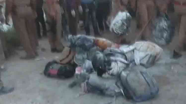 യു.പിയിൽ ട്രക്കുകൾ കൂട്ടിയിടിച്ച്​ 24 അന്തർ സംസ്​ഥാന തൊഴിലാളികൾ മരിച്ചു