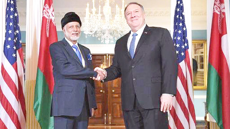 യൂസുഫ്​ ബിൻ അലവി യു.എസ്​ സ്​​റ്റേ​റ്റ്​ സെ​ക്ര​ട്ട​റി​യു​മാ​യി ചർ​ച്ച നടത്തി