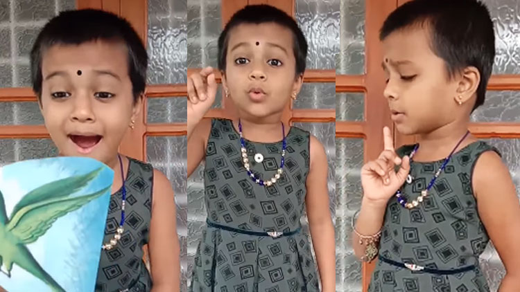 ‘ഞാനാണ്​ നിങ്ങളുടെ വേദിക ചേച്ചി’; വൈറലായി ഒന്നാംക്ലാസുകാരിയുടെ ഓൺലൈൻ ക്ലാസ്​ VIDEO