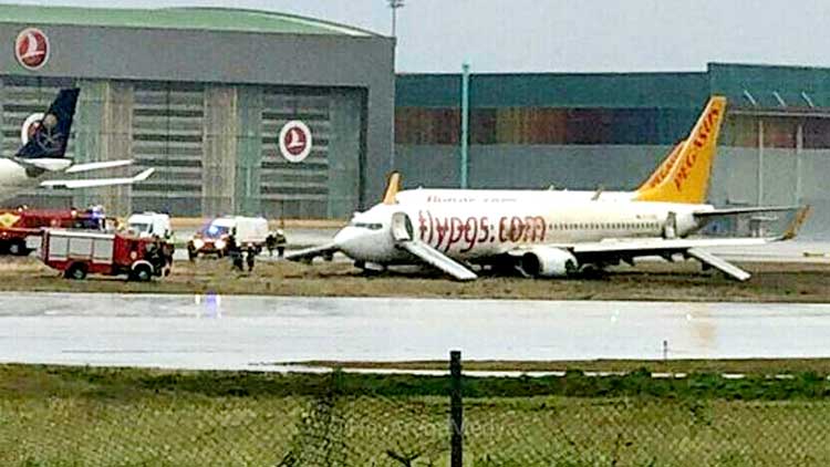 ഷാര്‍ജയില്‍ നിന്നുള്ള   വിമാനം ഇസ്തംബൂളിൽ റണ്‍വേയില്‍നിന്ന് തെന്നിമാറി