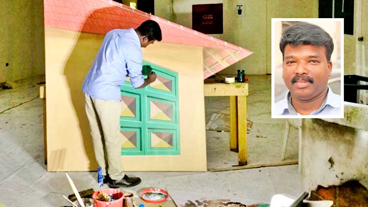 രം​ഗ​പ​ടം ഒരുക്കുന്നതിൽ ക​ഴി​വു​തെ​ളി​യി​ച്ച്​ കൊ​ല്ലം സ്വദേശി