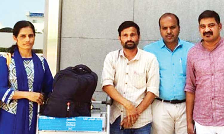 വി​സ​ കെ​ണി​യി​ൽ​പെ​ട്ട പാ​ല​ക്കാ​ട്​ സ്വ​ദേ​ശി​നി നാ​ട​ണ​ഞ്ഞു