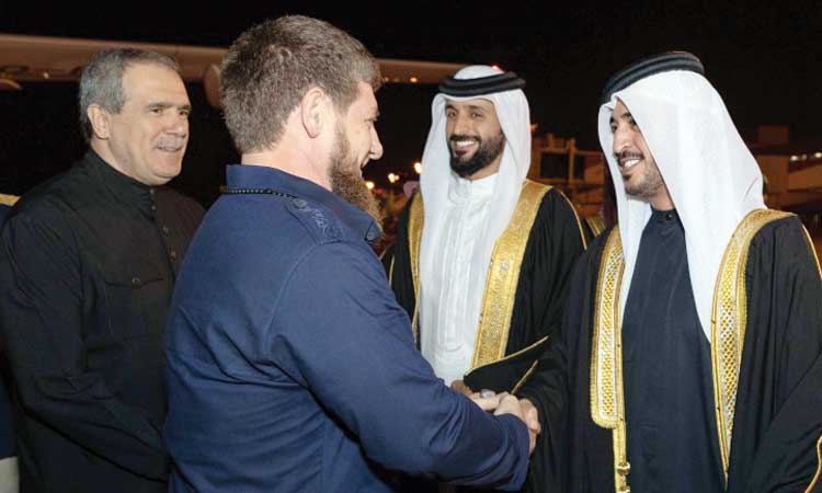 ചെച്​നിയൻ പ്രസിഡൻറിന്​  സ്വീകരണം നൽകി