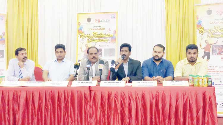 യാ​​സ്​ ഖ​​ത്ത​​ർ ഒാ​​പ​​ൺ​ ബാ​​ഡ്​​​മി​​ൻ​​റ​​ൺ ചാ​​മ്പ്യ​​ൻ​​ഷി​​പ് 26നും 27​​നും